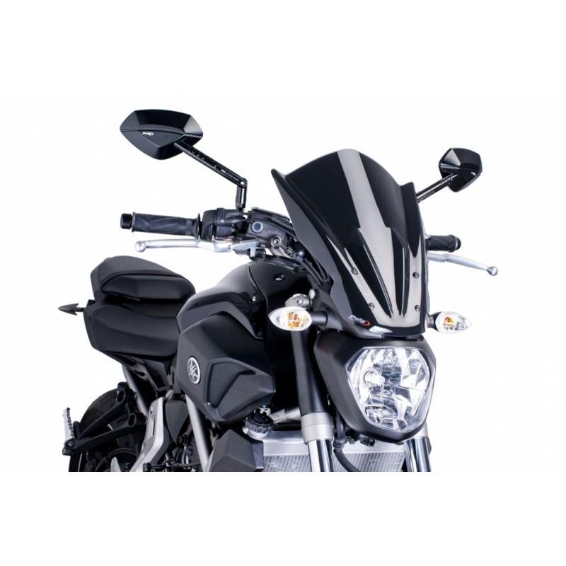 PUIG TOURING NEW GENERATION WINDSCREEN YAMAHA MT-07 2014-2017, BLACK