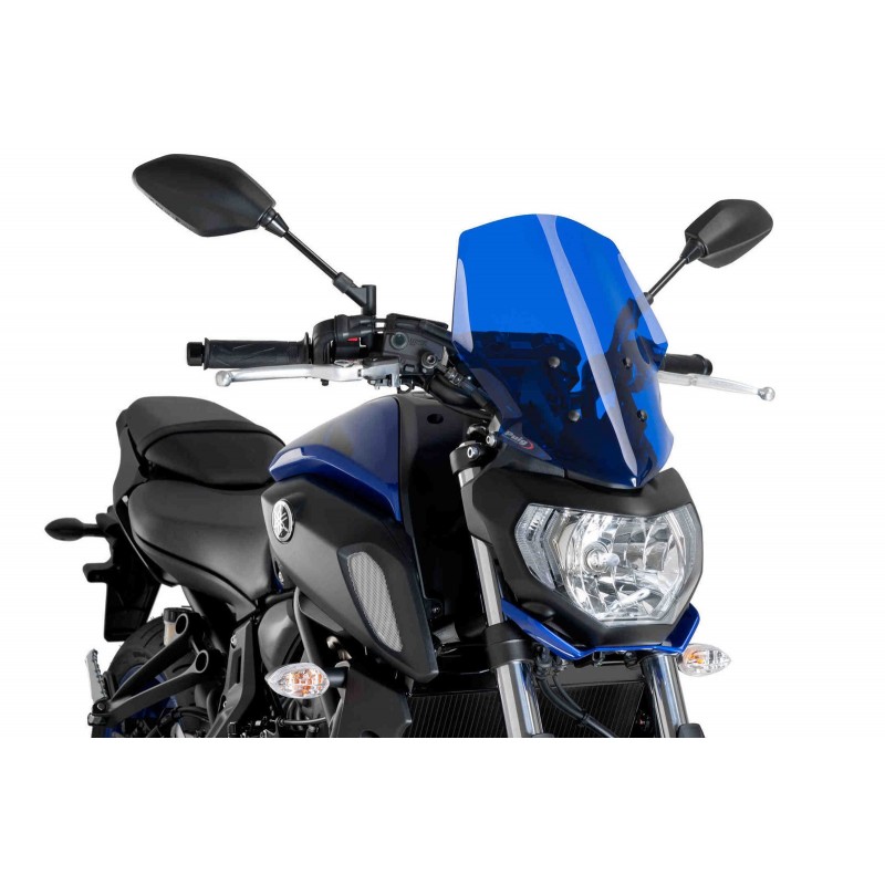 PUIG TOURING NEW GENERATION WINDSCREEN YAMAHA MT-07 2018-2020, BLUE