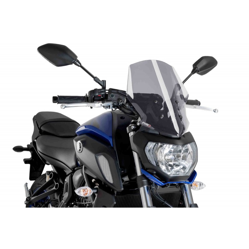PUIG TOURING WINDSCHUTZSCHEIBE NEW GENERATION YAMAHA MT-07 2018-2020, LEICHTER RAUCH