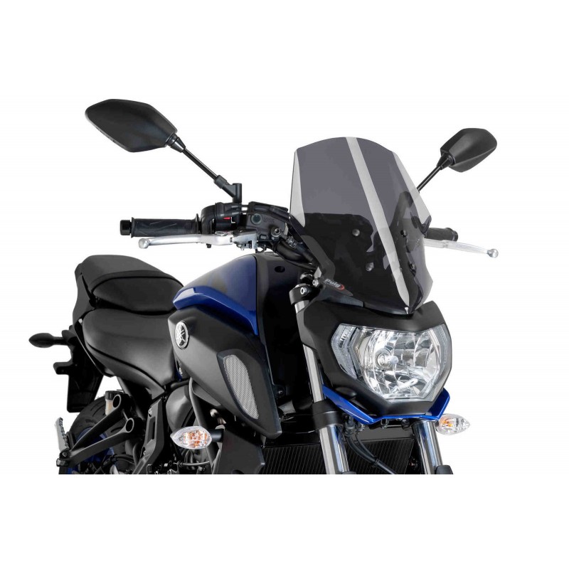 PUIG TOURING NEW GENERATION WINDSCREEN YAMAHA MT-07 2018-2020, DARK SMOKE