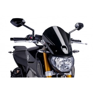 PUIG TOURING NEW GENERATION WINDSCREEN YAMAHA MT-09 2013-2016, BLACK