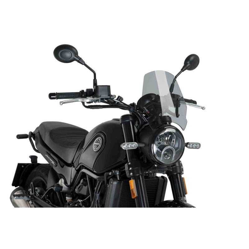 PUIG SPORT WINDSCHUTZSCHEIBE NEW GENERATION BENELLI LEONCINO 500 2017-2020, LEICHTER RAUCH