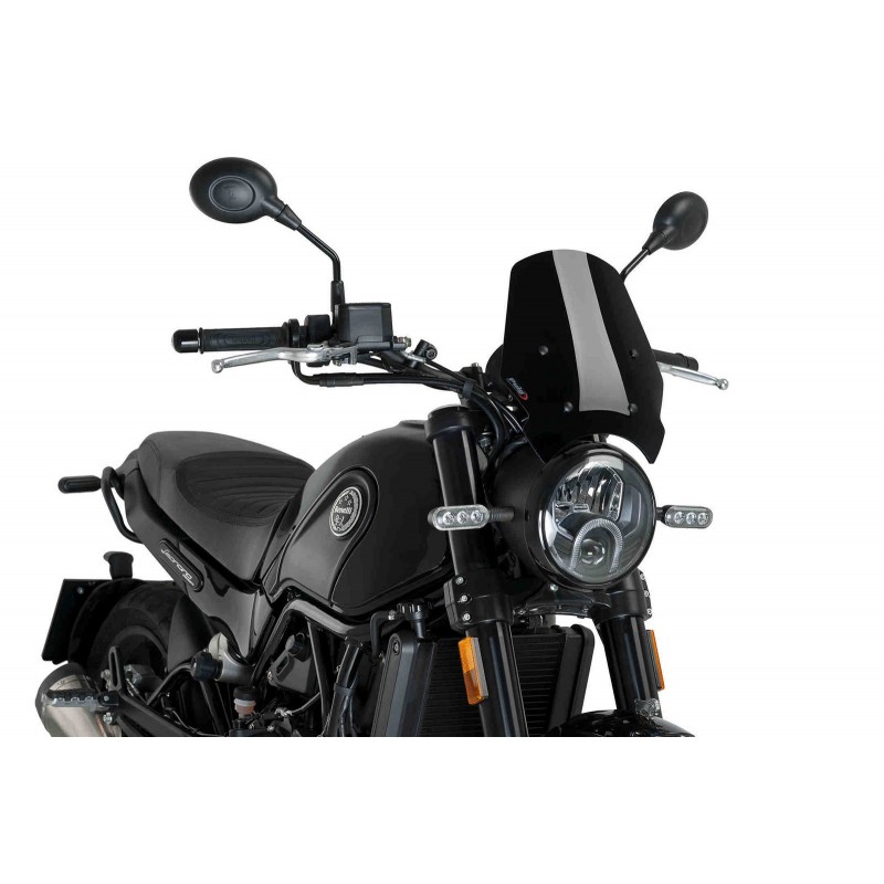 PUIG SPORT WINDSCHUTZSCHEIBE NEW GENERATION BENELLI LEONCINO 500 2017-2020, SCHWARZ