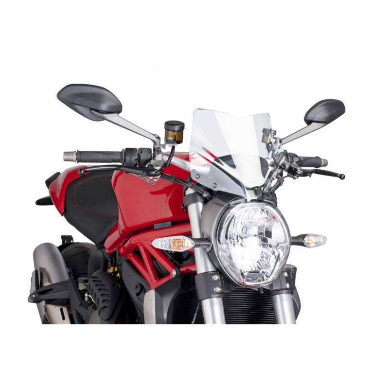 CUPOLINO PUIG SPORT NEW GENERATION DUCATI MONSTER 1200 R 2016-2019, TRASPARENTE