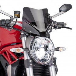 PARABRISAS PUIG SPORT NEW GENERATION DUCATI MONSTER 797 2017-2020, AHUMADO OSCURO