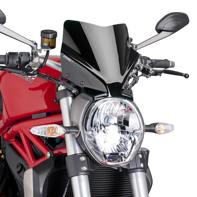 PUIG SPORT WINDSCHUTZSCHEIBE NEW GENERATION DUCATI MONSTER 797 2017-2020, SCHWARZ