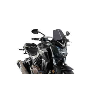 PUIG SPORT NEW GENERATION WINDSCREEN HONDA CB 500 F 2016-2018, DARK SMOKE