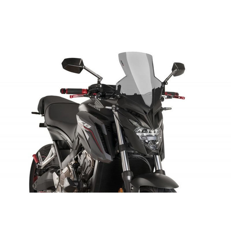 PARABRISAS PUIG SPORT NEW GENERATION HONDA CB 650 F 2017-2018, AHUMADO OSCURO