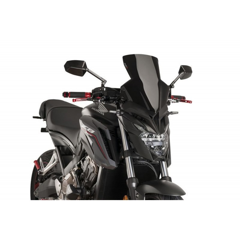 PARABRISAS PUIG SPORT NEW GENERATION HONDA CB 650 F 2017-2018, NEGRO