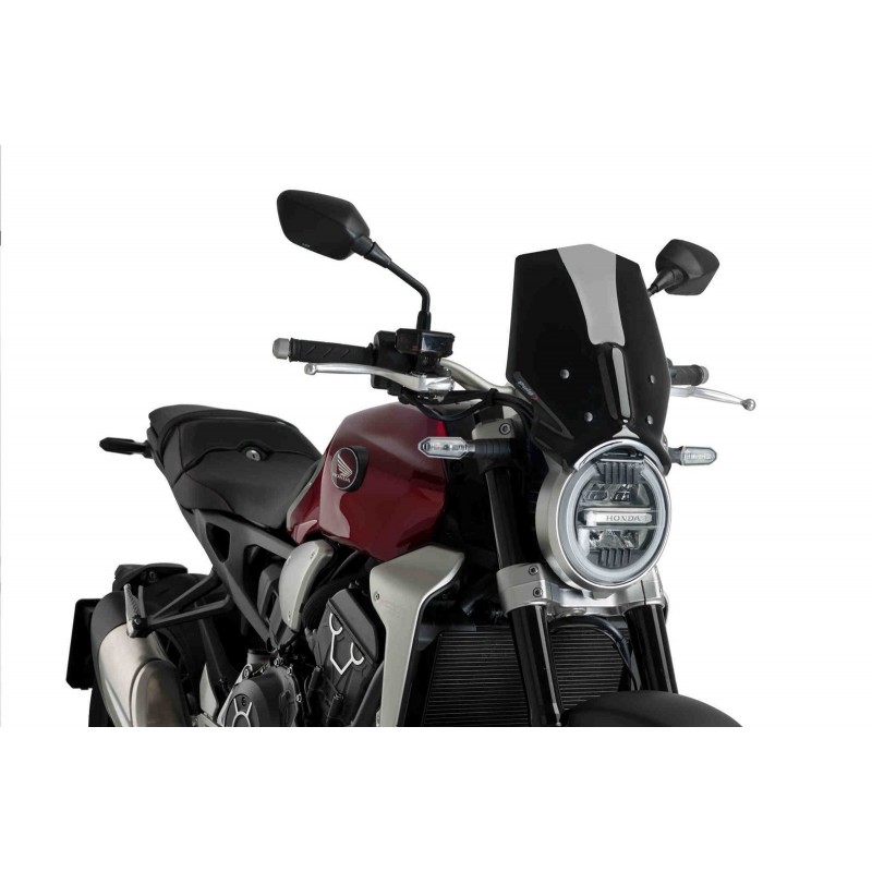 PUIG SPORT NEW GENERATION WINDSCREEN HONDA CB 650 R 2021-2023, BLACK