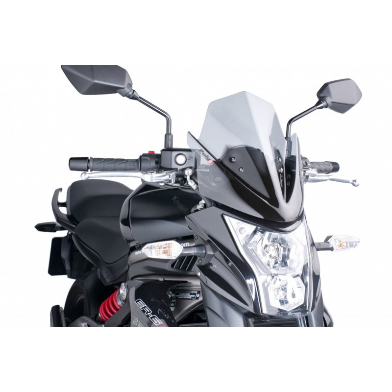 CUPOLINO PUIG SPORT NEW GENERATION KAWASAKI ER-6N 2012-2016, FUME CHIARO