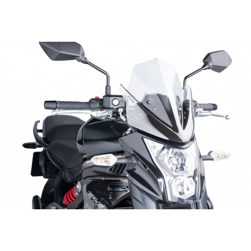 PUIG SPORT WINDSCHUTZSCHEIBE NEW GENERATION KAWASAKI ER-6N 2012-2016, TRANSPARENT