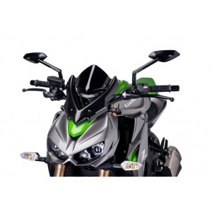 PUIG SPORT WINDSCHUTZSCHEIBE NEW GENERATION KAWASAKI Z 1000 R 2017-2019, SCHWARZ