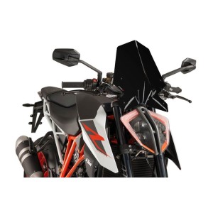 PUIG SPORT WINDSCHUTZSCHEIBE NEW GENERATION KTM 1290 SUPER DUKE R 2017-2019, SCHWARZ