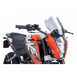 PARABRISAS PUIG SPORT NEW GENERATION KTM 390 DUKE 2014-2016, AHUMADO CLARO