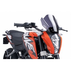 PUIG SPORT NEW GENERATION WINDSCREEN KTM 390 DUKE 2014-2016, DARK SMOKE