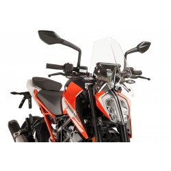 CUPOLINO PUIG SPORT NEW GENERATION KTM 390 DUKE 2017-2020, TRASPARENTE