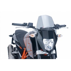 PARABRISAS PUIG SPORT NEW GENERATION KTM DUKE 690 R 2012-2015, AHUMADO CLARO