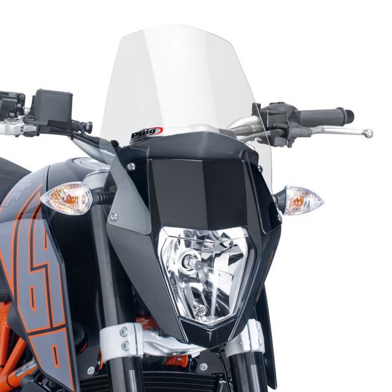 CUPOLINO PUIG SPORT NEW GENERATION KTM DUKE 690 R 2012-2015, TRASPARENTE