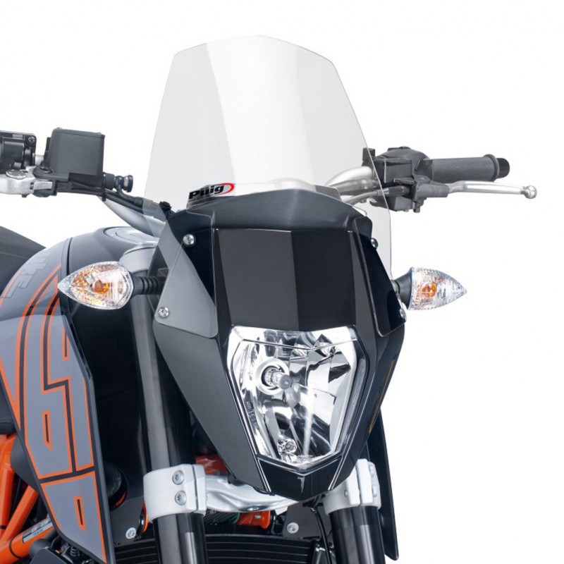 PUIG SPORT NEW GENERATION WINDSCREEN KTM DUKE 690 R 2012-2015, TRANSPARENT