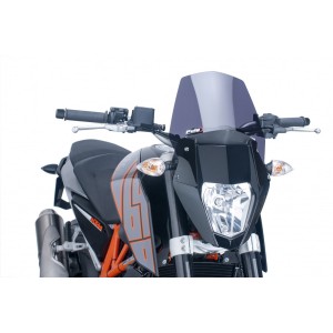 PUIG SPORT WINDSCHUTZSCHEIBE NEW GENERATION KTM DUKE 690 R 2016-2017, DUNKLE RAUCH