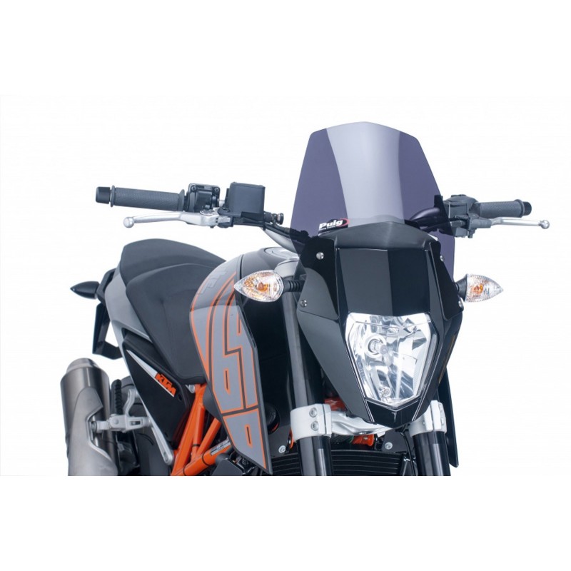 PUIG SPORT WINDSCHUTZSCHEIBE NEW GENERATION KTM DUKE 690 R 2016-2017, DUNKLE RAUCH