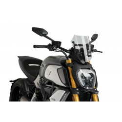 CUPOLINO PUIG SPORT NEW GENERATION DUCATI DIAVEL 1260 2019-2020, FUME CHIARO