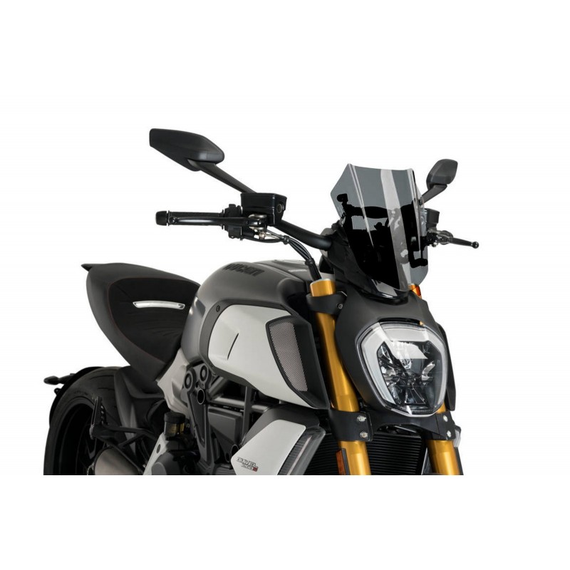 CUPOLINO PUIG SPORT NEW GENERATION DUCATI DIAVEL 1260 2019-2020, FUME SCURO