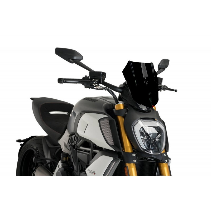 CUPOLINO PUIG SPORT NEW GENERATION DUCATI DIAVEL 1260 2019-2020, NERO