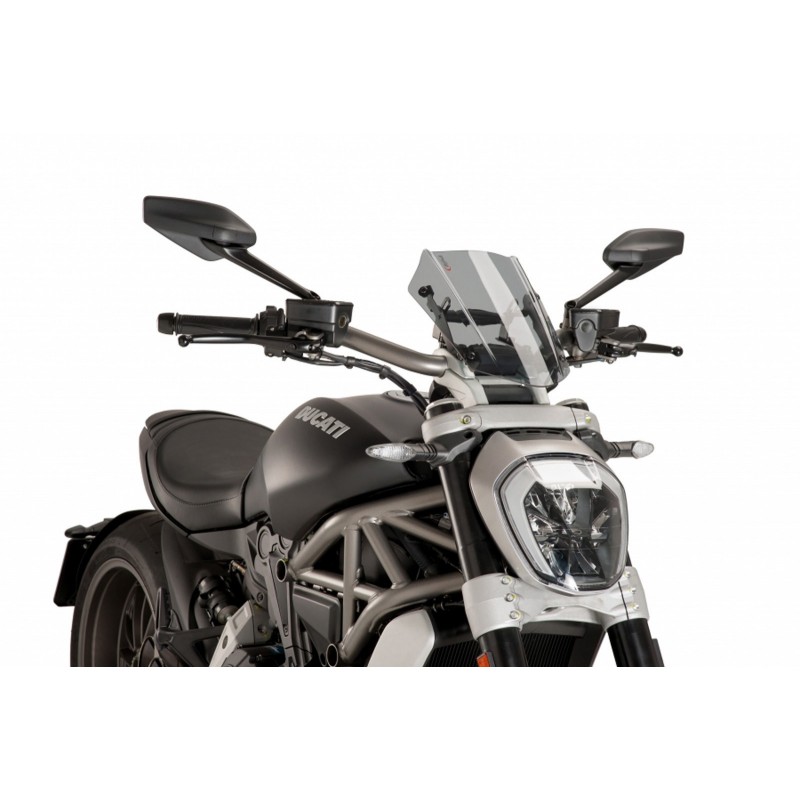 PUIG SPORT NEW GENERATION WINDSCREEN DUCATI XDIAVEL 2016-2018, LIGHT SMOKE