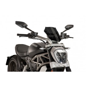 PARABRISAS PUIG SPORT NEW GENERATION DUCATI XDIAVEL 2016-2018, AHUMADO OSCURO