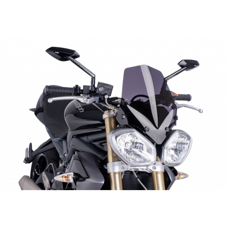 PUIG SPORT WINDSCHUTZSCHEIBE NEW GENERATION TRIUMPH STREET TRIPLE 675 2013-2016, DUNKLE RAUCH