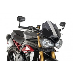 PUIG SPORT NEW GENERATION WINDSCREEN TRIUMPH STREET TRIPLE 765 R 2017-2020, DARK SMOKE