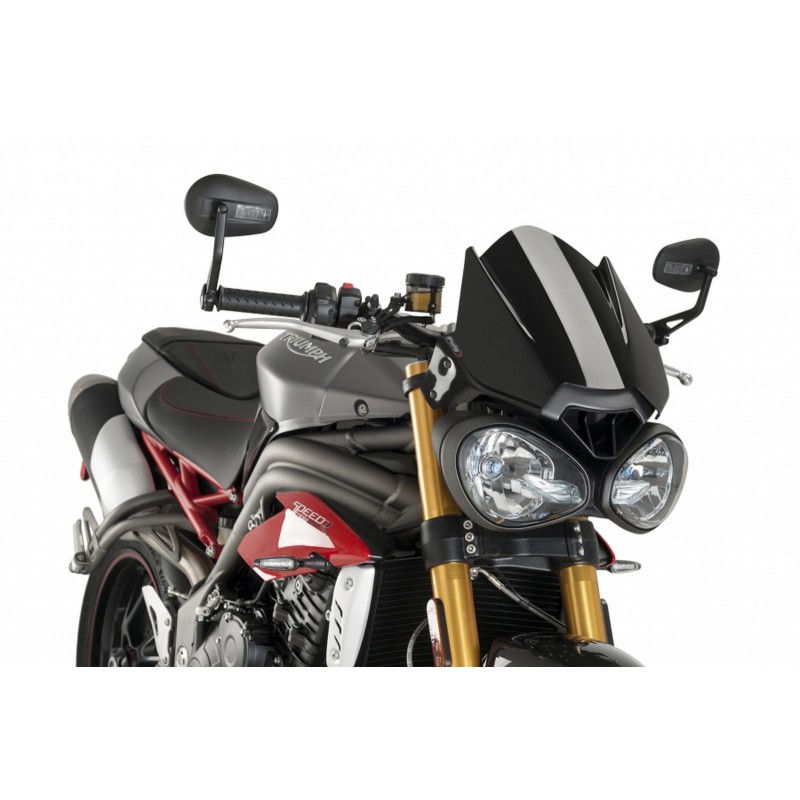 PUIG SPORT WINDSCHUTZSCHEIBE NEW GENERATION TRIUMPH STREET TRIPLE 765 R 2017-2020, SCHWARZ