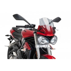 PUIG SPORT WINDSCHUTZSCHEIBE NEW GENERATION TRIUMPH STREET TRIPLE 765 S 2017-2020, LEICHTER RAUCH