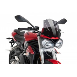 PUIG SPORT WINDSCHUTZSCHEIBE NEW GENERATION TRIUMPH STREET TRIPLE 765 S 2017-2020, DUNKLE RAUCH