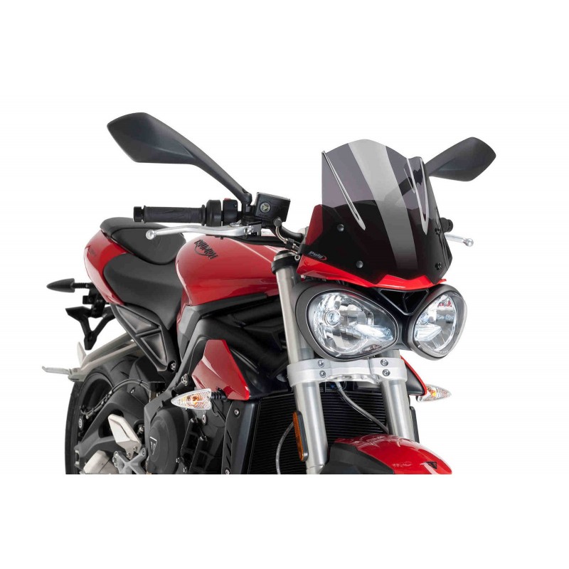 PUIG SPORT NEW GENERATION WINDSCREEN TRIUMPH STREET TRIPLE 765 S 2017-2020, DARK SMOKE