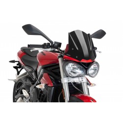 PUIG SPORT WINDSCHUTZSCHEIBE NEW GENERATION TRIUMPH STREET TRIPLE 765 S 2017-2020, SCHWARZ