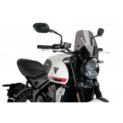 PARABRISAS PUIG SPORT NEW GENERATION TRIUMPH TRIDENT 660 2021-2024, AHUMADO OSCURO