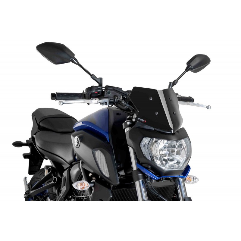 PUIG SPORT WINDSCHUTZSCHEIBE NEW GENERATION YAMAHA MT-07 2018-2020, SCHWARZ