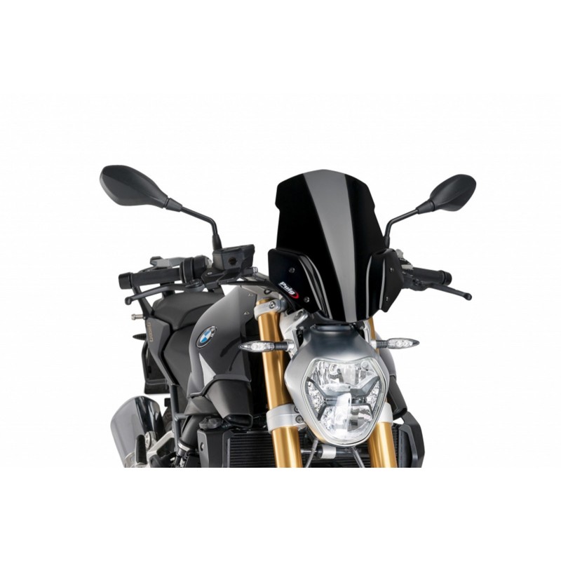 PUIG SPORT WINDSCHUTZSCHEIBE NEW GENERATION FÜR OEM-UNTERSTÜTZUNG BMW R 1200 R 2015-2019, SCHWARZ