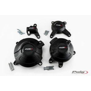 KIT PROTEZIONI CARTER MOTORE PUIG YAMAHA TRACER 900 2018-2020, NERO