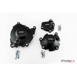 KIT PROTEZIONI CARTER MOTORE PUIG YAMAHA R1 2020-2024, NERO