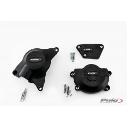 KIT PROTEZIONI CARTER MOTORE PUIG YAMAHA R6 2006-2007, NERO