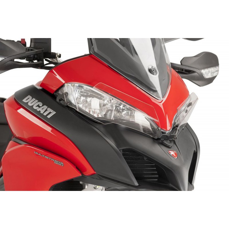 PUIG HEADLIGHT PROTECTION DUCATI MULTISTRADA 1200 S 2016-2017, TRANSPARENT