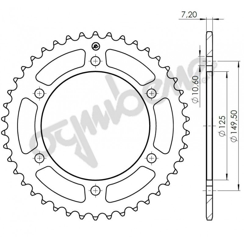 CORONA IN ACCIAIO PER CATENA 525 BENELLI TRK 502 X 2021-2024