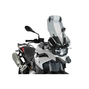PUIG TOURING PLUS WINDSCREEN WITH DEFLECTOR BMW F 750 GS 2021-2023, LIGHT SMOKE
