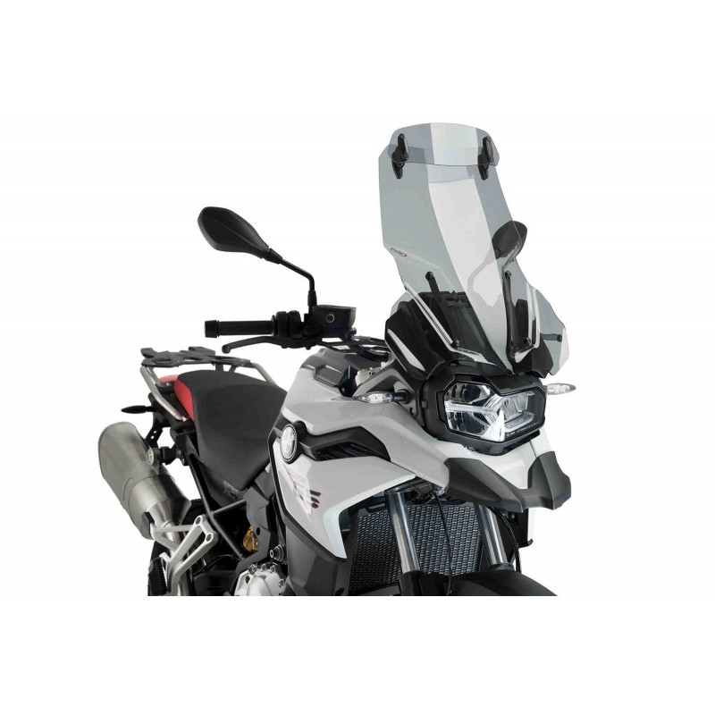 PUIG TOURING WINDSCHUTZSCHEIBE MIT DEFLEKTOR BMW F 750 GS 2021-2023, LEICHTER RAUCH