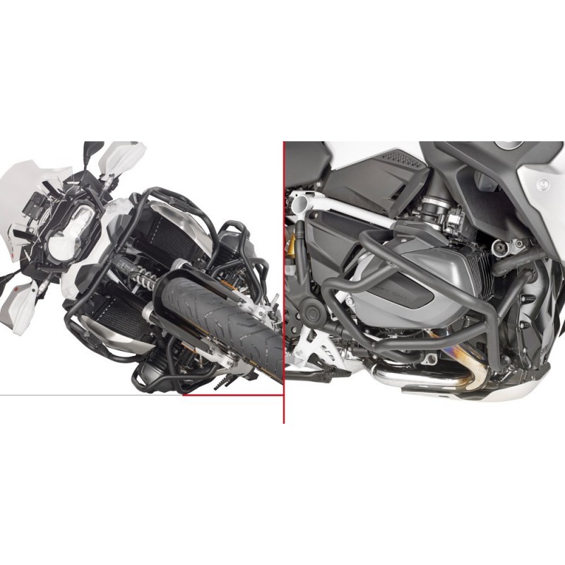 GIVI TUBULAR PROTECTION LOW PART BMW R 1250 GS 2021-2024, BLACK