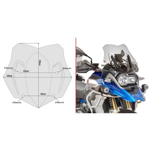 PARABRISAS GIVI SPORTS BMW R 1250 GS 2021-2024, AHUMADO